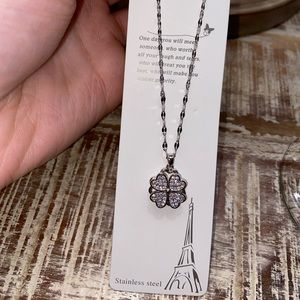 Silver Clover Necklace